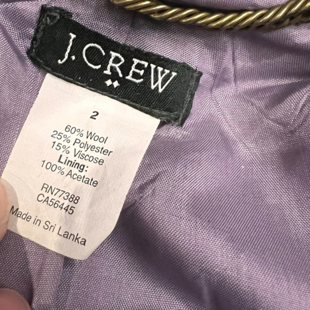 J Crew Jacket Peacoat Women’s Double Breasted Wool Coat Classic Gray Preppy Sz 2 - Picture 6 of 14